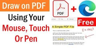 How to Annotate PDFs in Microsoft Edge | Drawing on PDFs in Microsoft Edge | #MicrosoftEdge