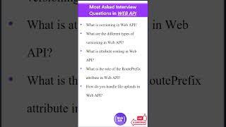 Top 5 Most Asked Web API Interview Questions #webapi