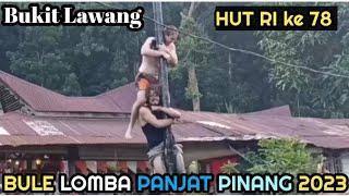 Ngakak! Bule Ikut Lomba Panjat Pinang 17 Agustus 2023 Di Bukit Lawang, Sumatera Utara - HUT RI KE 78