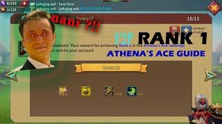 lords mobile athena's ace guide . athena's ace rank 1 F2P