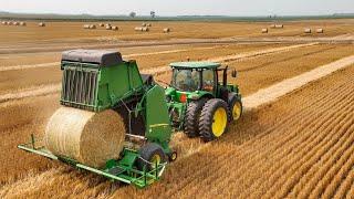 Hay Bales and a New Grain Bin!