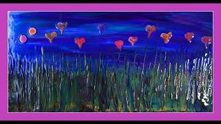 #8571 Stage 1 Prizm Pour Flower Garden Sky Fluid Art 2.13.2021art therapy