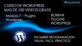 Curso de Wordpress 7 - Borrar plugins Wordpress