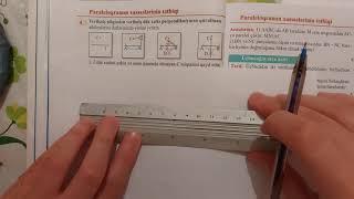 8ci sinif Riyaziyyat seh 83-84-85 Paraleloqramin xasselerinin tetbiqi.Fales teoremi.Ucbucagin orta x