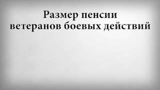 Размер пенсии ветеранов боевых действий