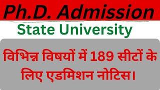 PhD Admission Notification 2025 ||  Latest PhD Admission Notice || UGC NTA NET JRF ||