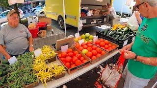 Selling Fresh Vegetables At The Farmers Market