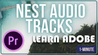 Premiere Pro : How to Nest Audio Tracks #adobepremierepro