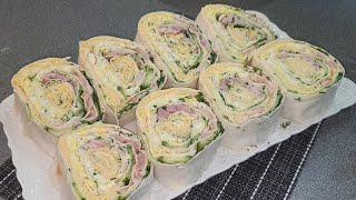 A bombshell cold snack that flies off the table like seeds. Lavash roll with filling.