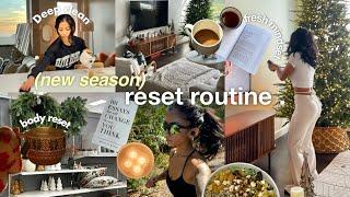 Resetting for a new season️| monthly reset, Christmas decor, 7am run, cleaning, goals + intentions