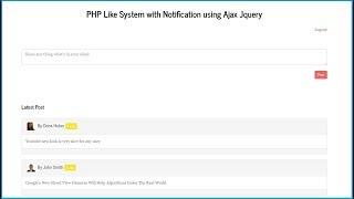 3 - PHP Like System with Notification using Ajax Jquery