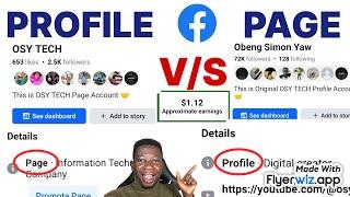 The difference, Best for content creation and which can be Monetized | Facebook Page vs Profile