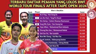 BWF World Tour Finals Setelah Taipe Open 2024 #rankingbwf #rankingbwf2024 #taipeopen2024