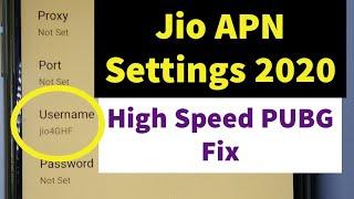 Jio APN Settings 2020 | How to Increase Internet Speed | Fix PUBG Ping Problem