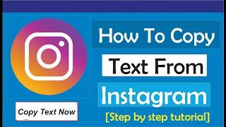 How To Copy Text From Instagram Post