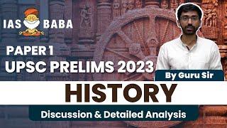 Detailed Analysis of UPSC Prelims 2023 | HISTORY | GS 1 - Answer Key, Cut Off, Explanation