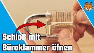 Schloß öffnen mit Büroklammer - Lock Picking 