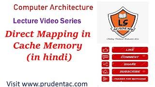 Direct Mapping in Cache Memory (in hindi) | Cache memory mapping | direct mapping | address mapping