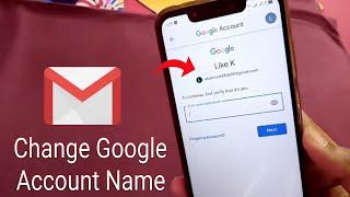 How To Change Email ID Name | How To Change Google Account Name ( 2020 )