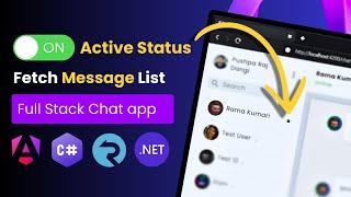 Real Time Active Status & Chat Messages - Angular 19 & .NET 9 SignalR