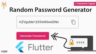 Flutter Tutorial - Strong Random Password Generator