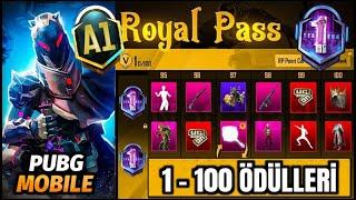 A1 ROYALE PASS ÖDÜLLERİ | 1-100 SEVİYE ÖDÜLLERİ | YENİ SETLER | A1 ROYALE PASS | A1 RP | PUBG MOBILE