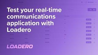 Test your real-time communications application with Loadero