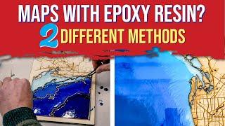 How to Make Map Water with Epoxy Resin? 2 Different Methods. learning from mistakes!