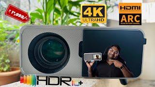 Pixpaq (JAPAN) Apex Review In Telugu || Best 4K-HDR10, Dual HDMI-ARC Projector Under 18000