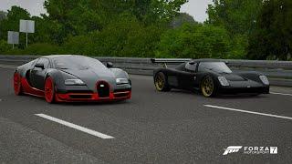 Forza 7 Drag race: Bugatti Veyron SS vs Ultima Evolution 1020.