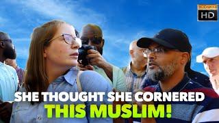 She cornered this Muslim! or did she? Hashim Vs Christian Girl (Speakers  Corner)