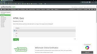 W3Schools HTML Quiz