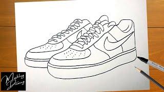 How to Draw Nike Shoes - Nike Air Force 1