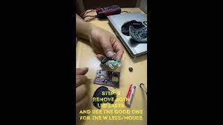 How To-Fix Dead LOGITECH wireless mouse issue/Led laser not working-solve.(Cara-membaiki&Membetulkn)