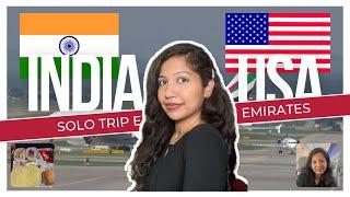 India to USA | Unbelievable Solo Flight Experience via Emirates [Ep 1]