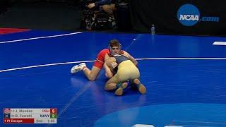 133lbs Jesse Mendez (Ohio State) vs Brendan Ferretti (Navy)