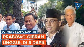 Survei Litbang Kompas, Prabowo-Gibran Unggul di 6 Dapil dan Ganjar-Mahfud di 4 Dapil Jateng