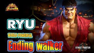 SF6 Ending Walker (RYU) World Dangerous RYU Gameplay !Best Ranked MatchSF6 DLC Replays