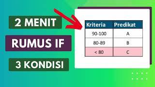 Rumus IF 3 Kondisi Pada Excel Bertingkat