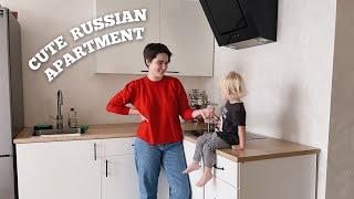 Russian Minimalist Apartment Tour | 42sq meters apartment for a family of three