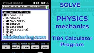  Physics Mechanics TI84 Solver Program: Centripetal, Energy, Momentum & More #physics #ti84programs