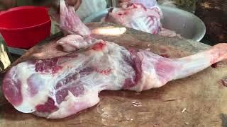 New Goat Meat Cutting Video And Selling Shop | Mutton Cutting | Khasir Gosto Cutting |