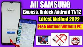 Samsung FRP Bypass 2022 All Android Version Latest Method 2022 Without Pc