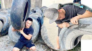 Repair and restore old truck tires, danh repair car
