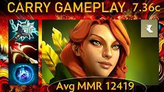 ⭐ 7.36c Windranger |KDA - 35 KP - 78%| Carry Gameplay - Dota 2 Top MMR