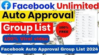 Facebook Auto Approval Group List 2024 | Facebook Group | earn with wajahat