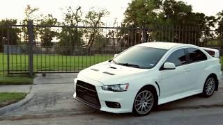 Mitsubishi Lancer Evolution X Manual Turbocharged White 4B11T Engine Night View Instrument Panel