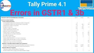 gstr 3b error correction | Transaction with incomplete/mismatch in information in tally prime 4.1 |
