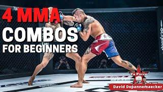 4 realistic MMA combos every beginner needs to practice (real time)