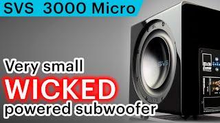 SVS 3000 Micro. Small but Wicked subwoofer with 2.5 kW peak power